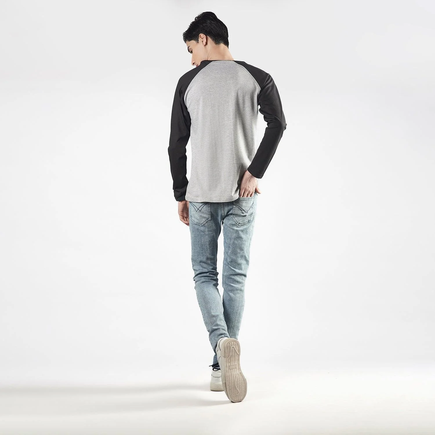 Black & Grey Raglan Full Sleeve - Image 3