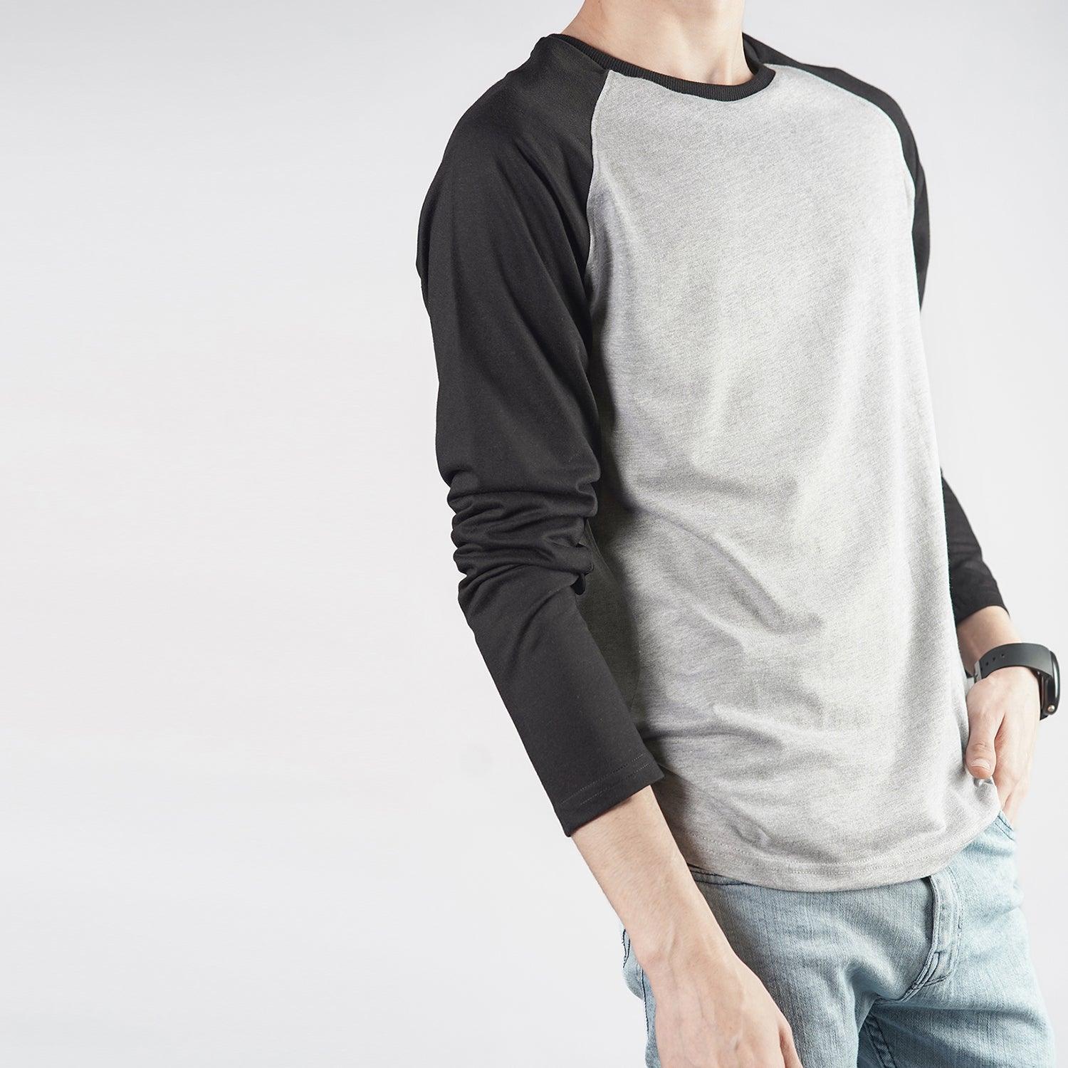 Black & Grey Raglan Full Sleeve - Image 4
