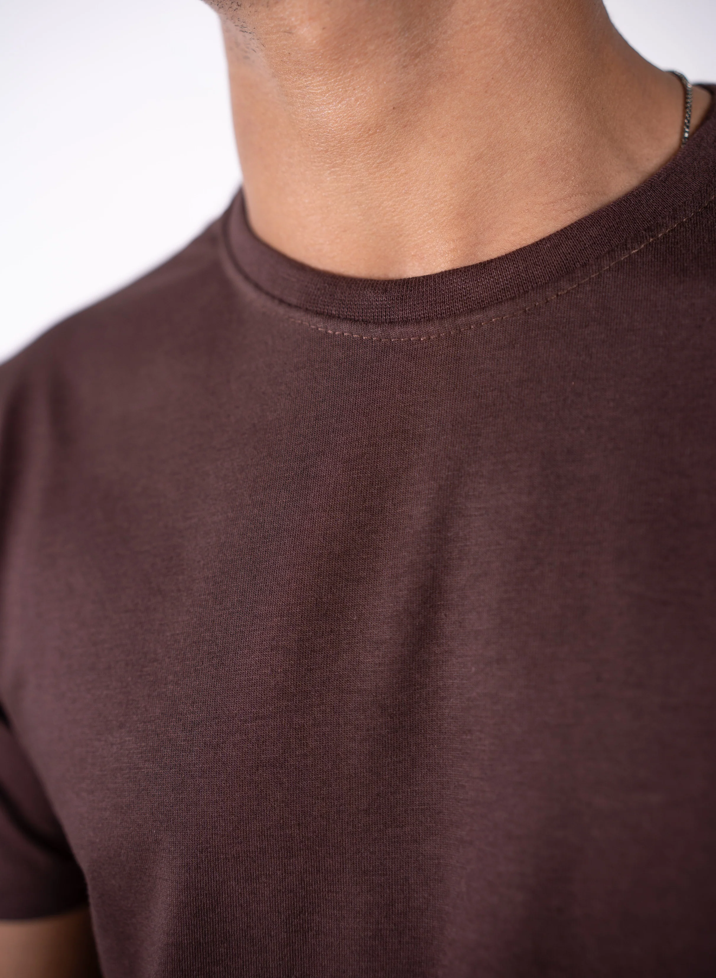 Dark Brown Basic Tee - Image 4