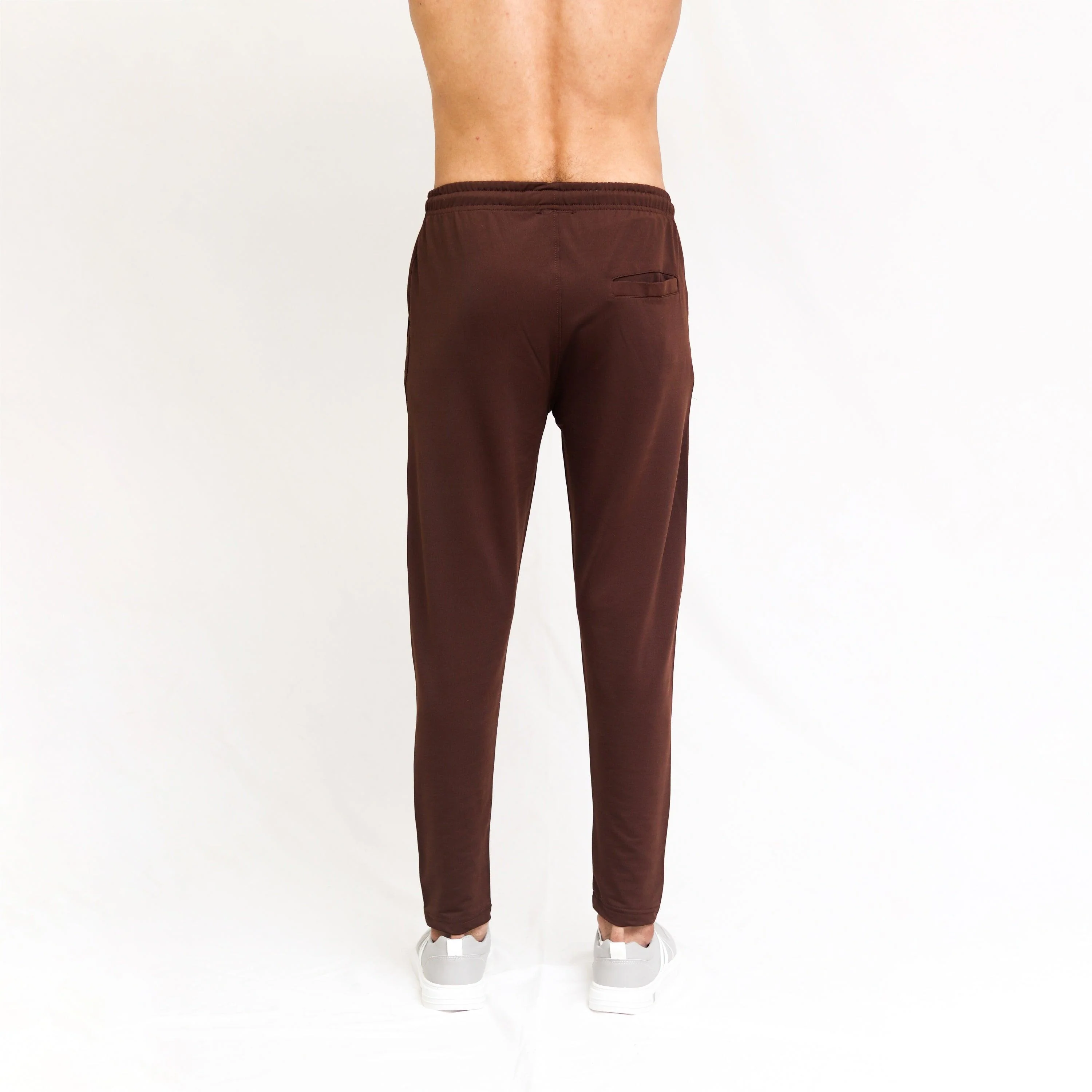 Brown Lycra Quick Dry Trouser with Three Stripes - Image 6