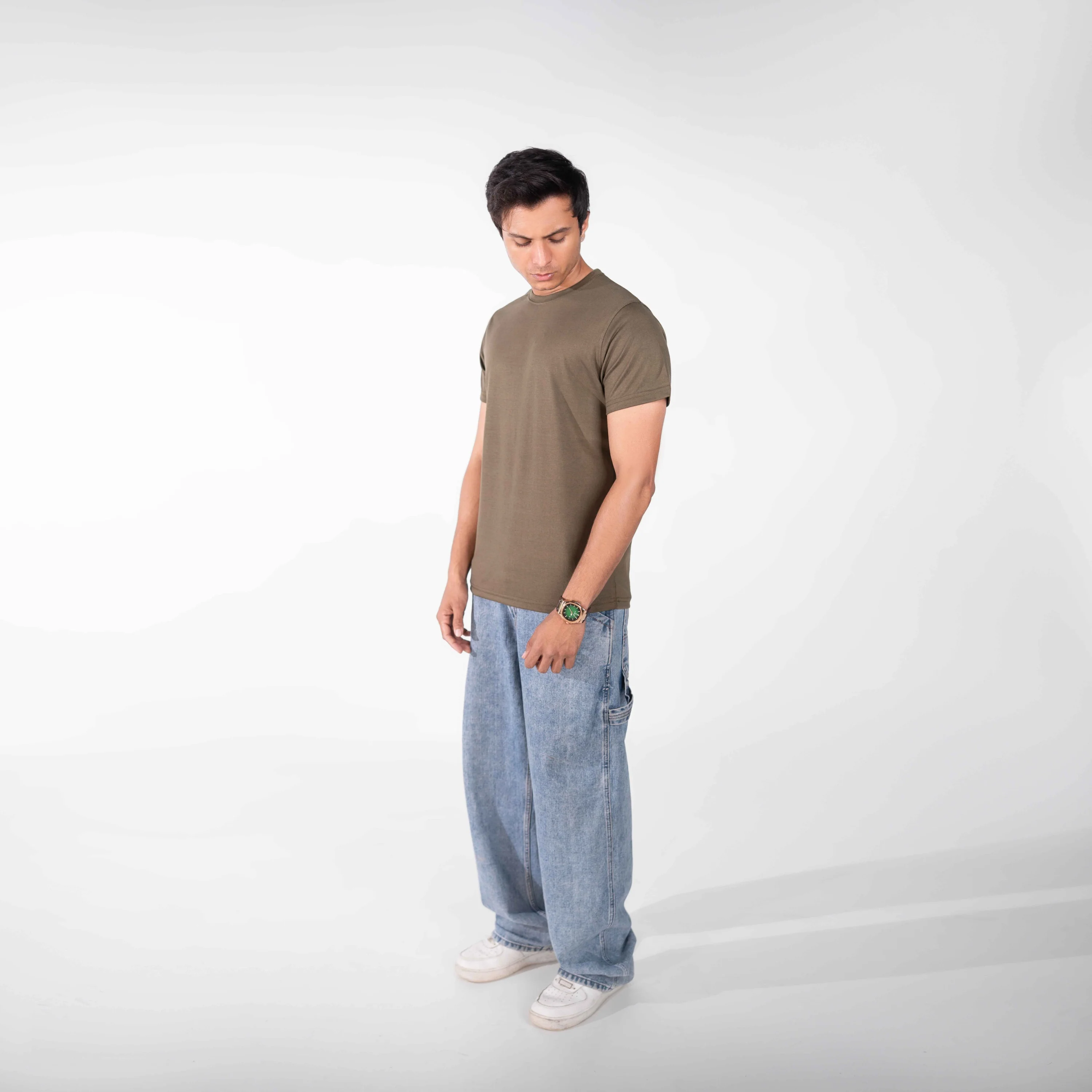 Olive Basic Tee - Image 3