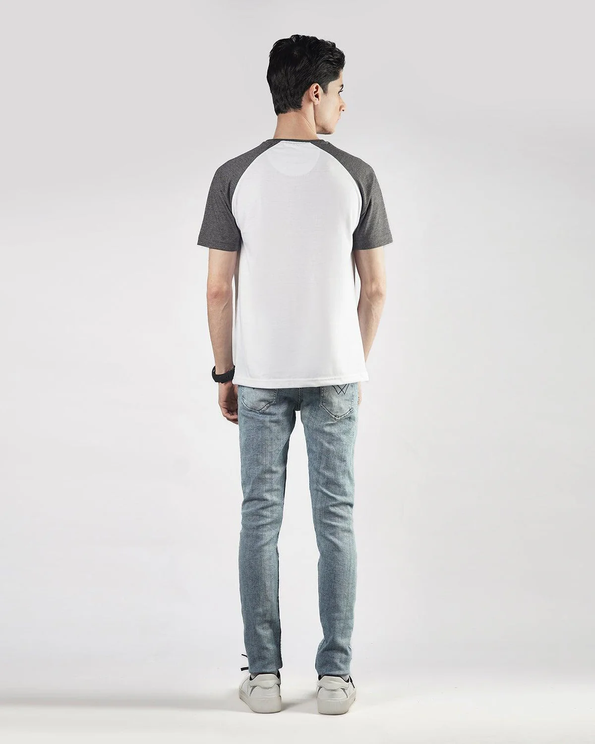 Charcoal White Raglan - Image 3