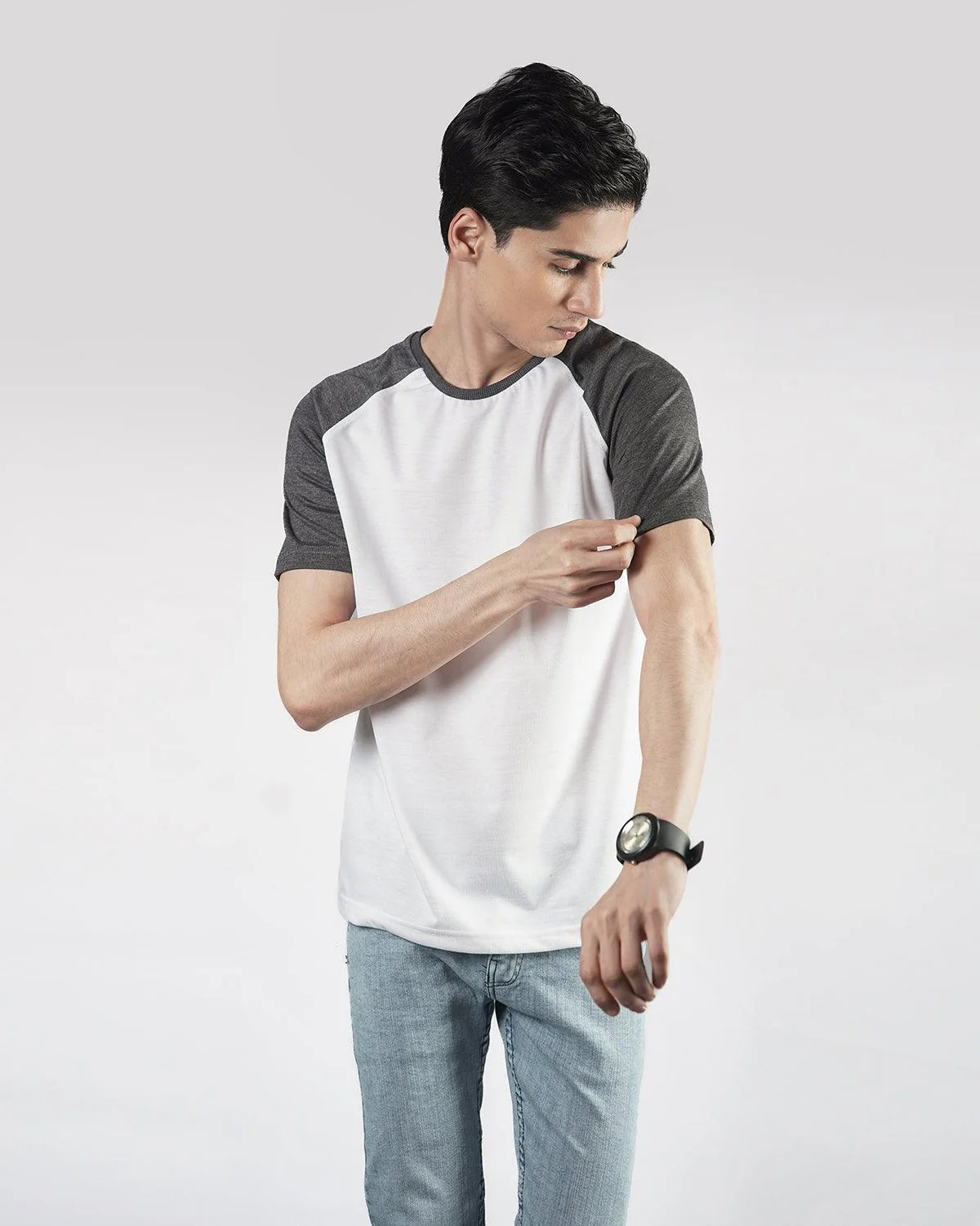 Charcoal White Raglan - Image 4