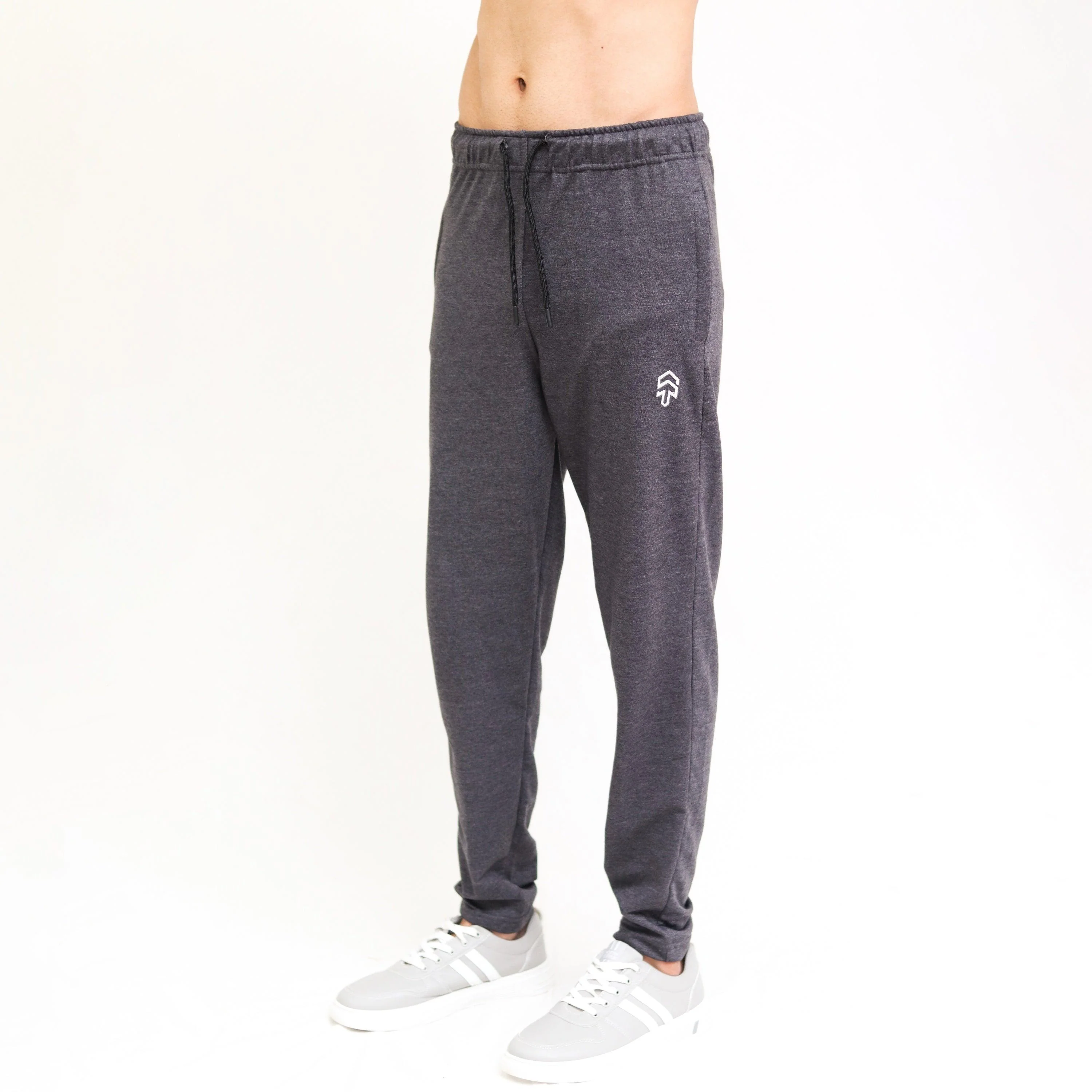 Charcoal Terry Basic Trouser - Image 3