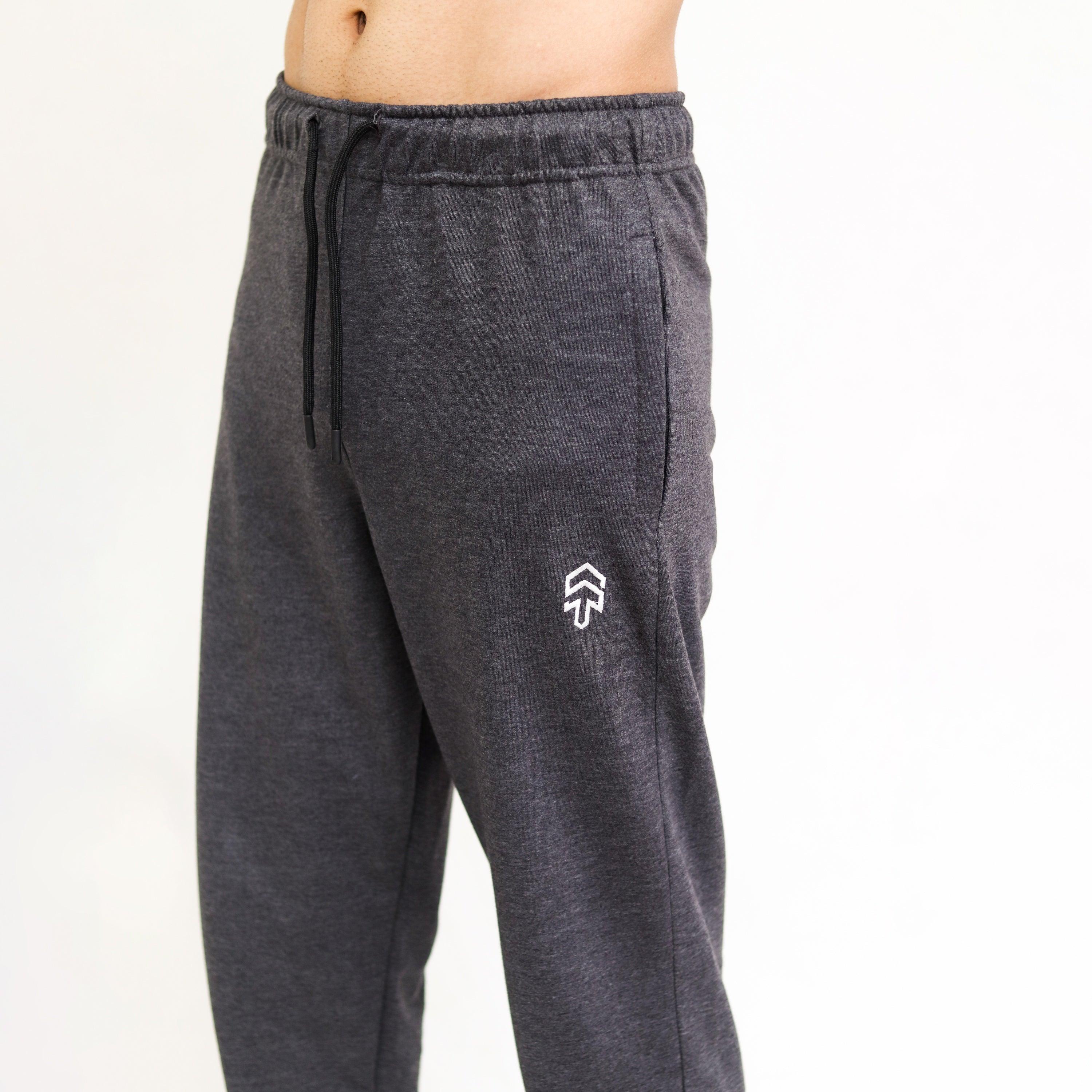 Charcoal Terry Basic Trouser - Image 4