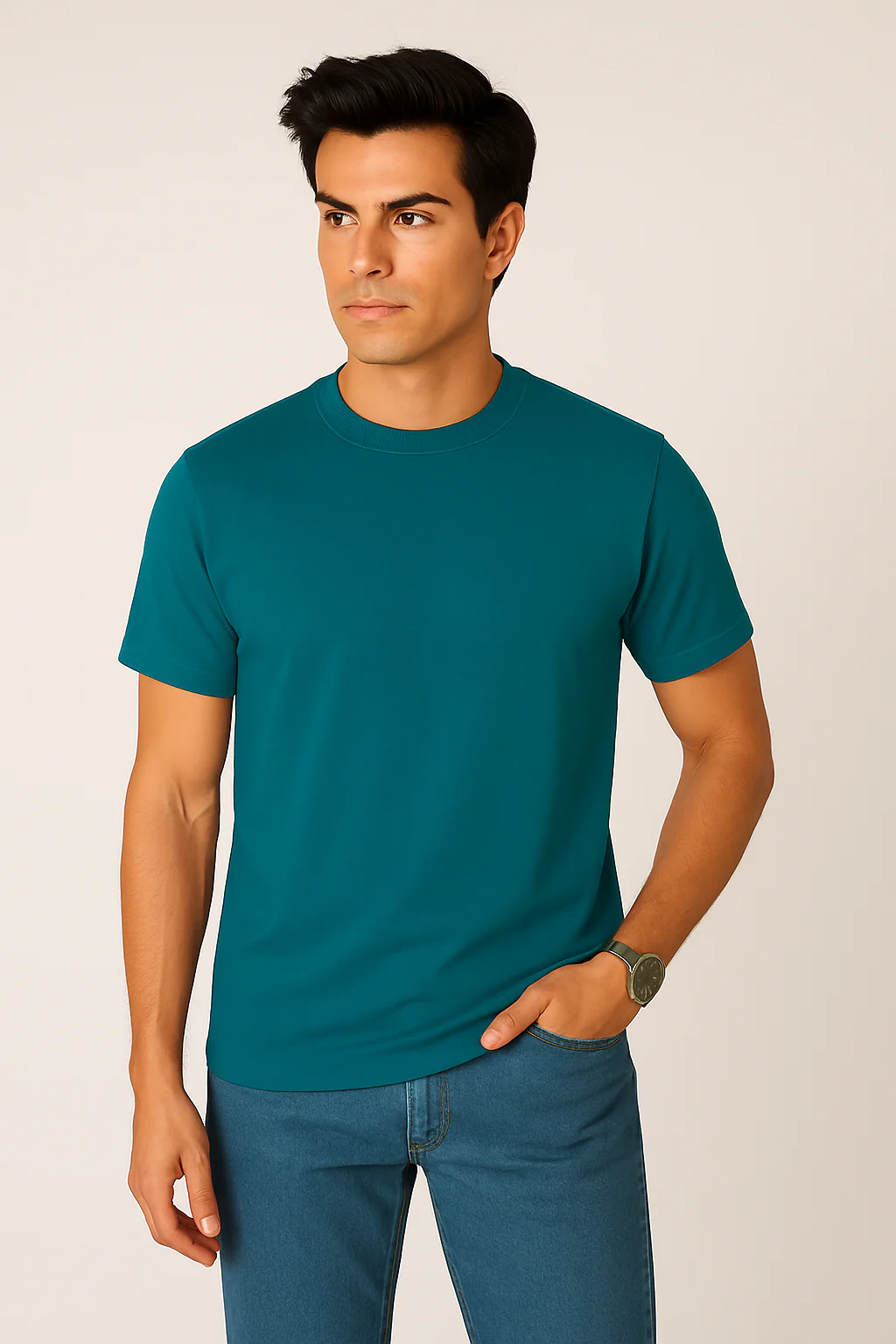 Crystal Teal Basic Tee - Image 7