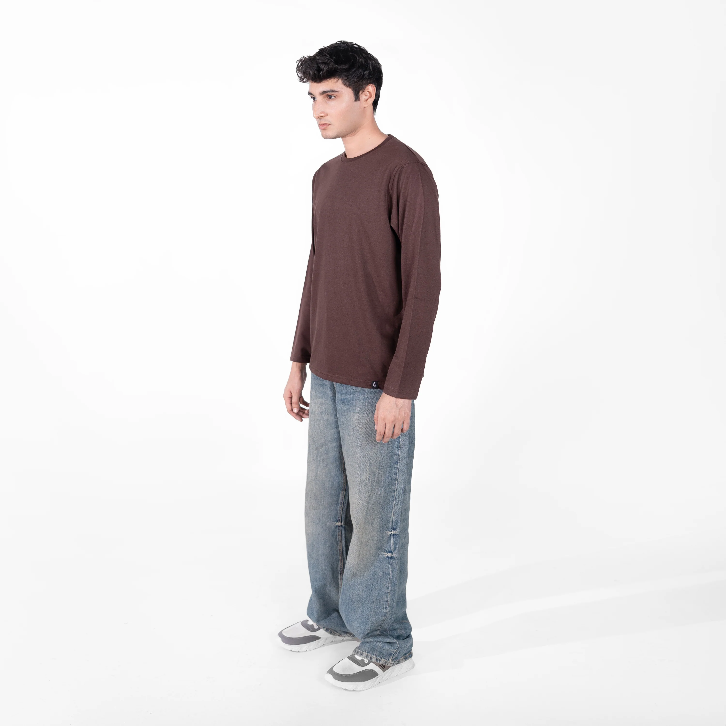 Dark Brown Full Sleeve Tee - Image 3