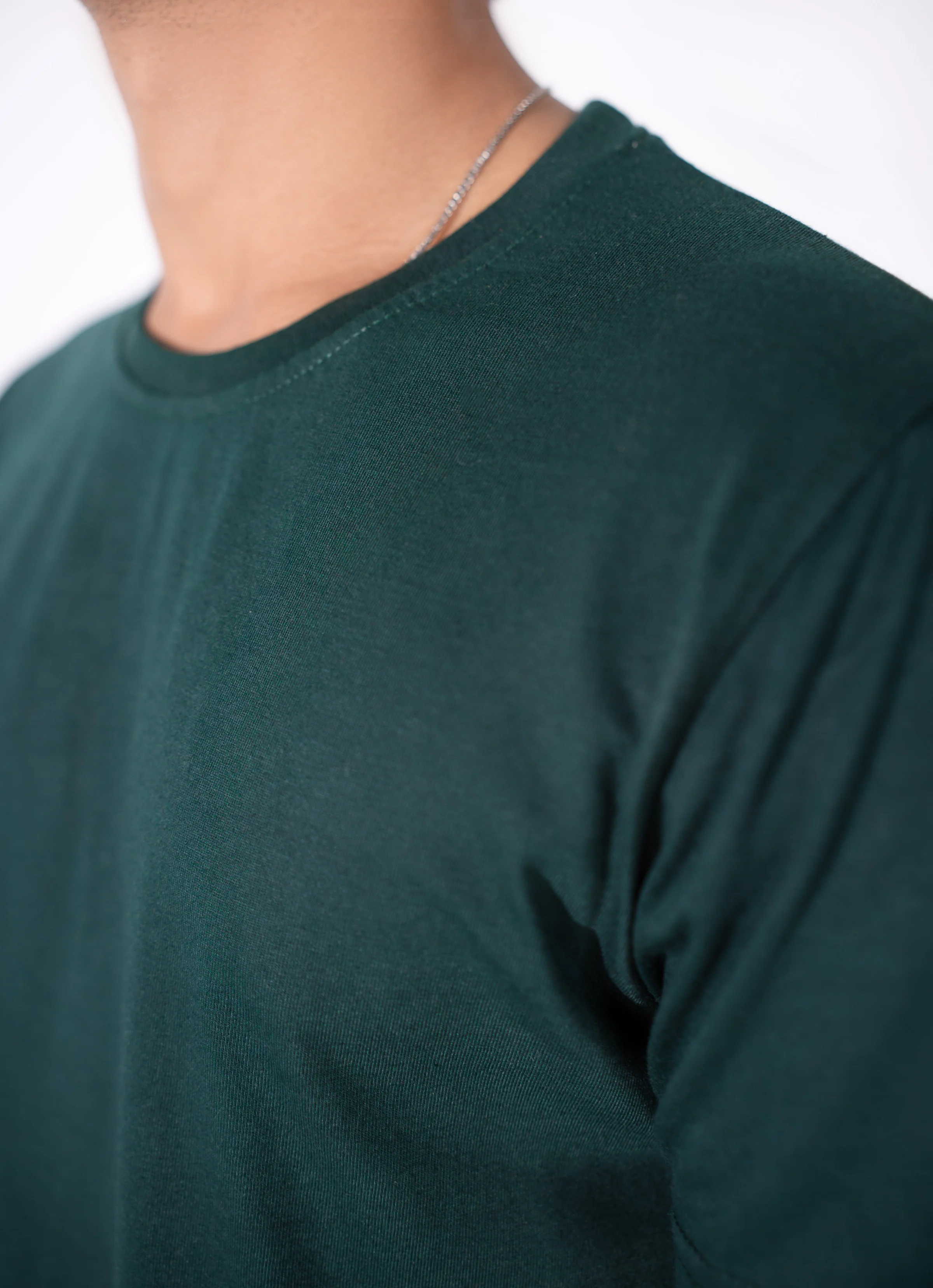 Bottle Green Basic Tee - Image 4