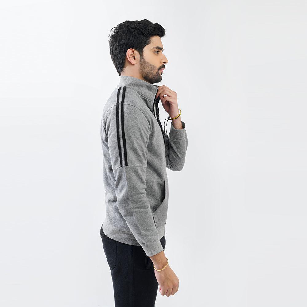 Grey Mock Neck Zipper - Image 3