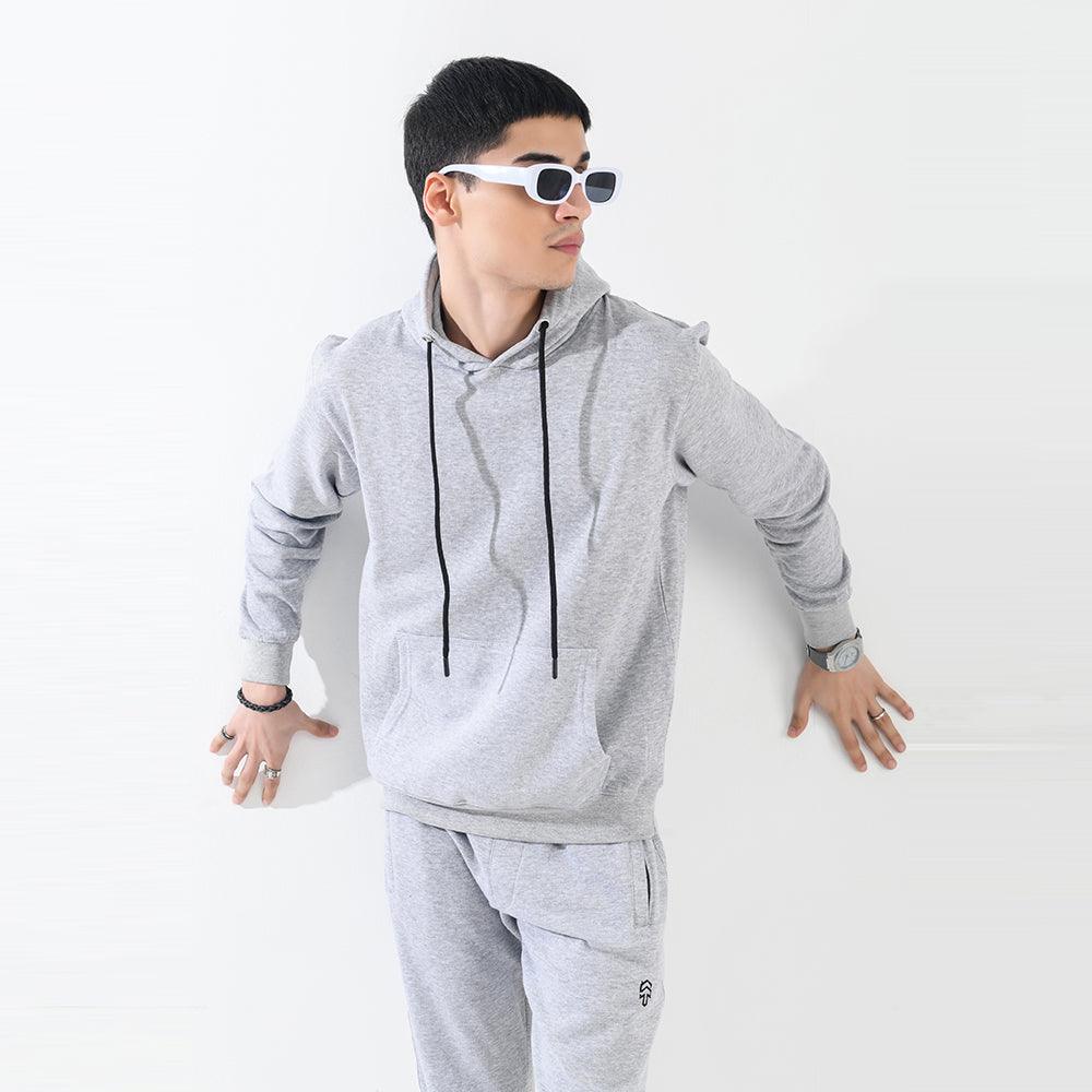 Heather Grey Fleece Tracksuit - Image 4
