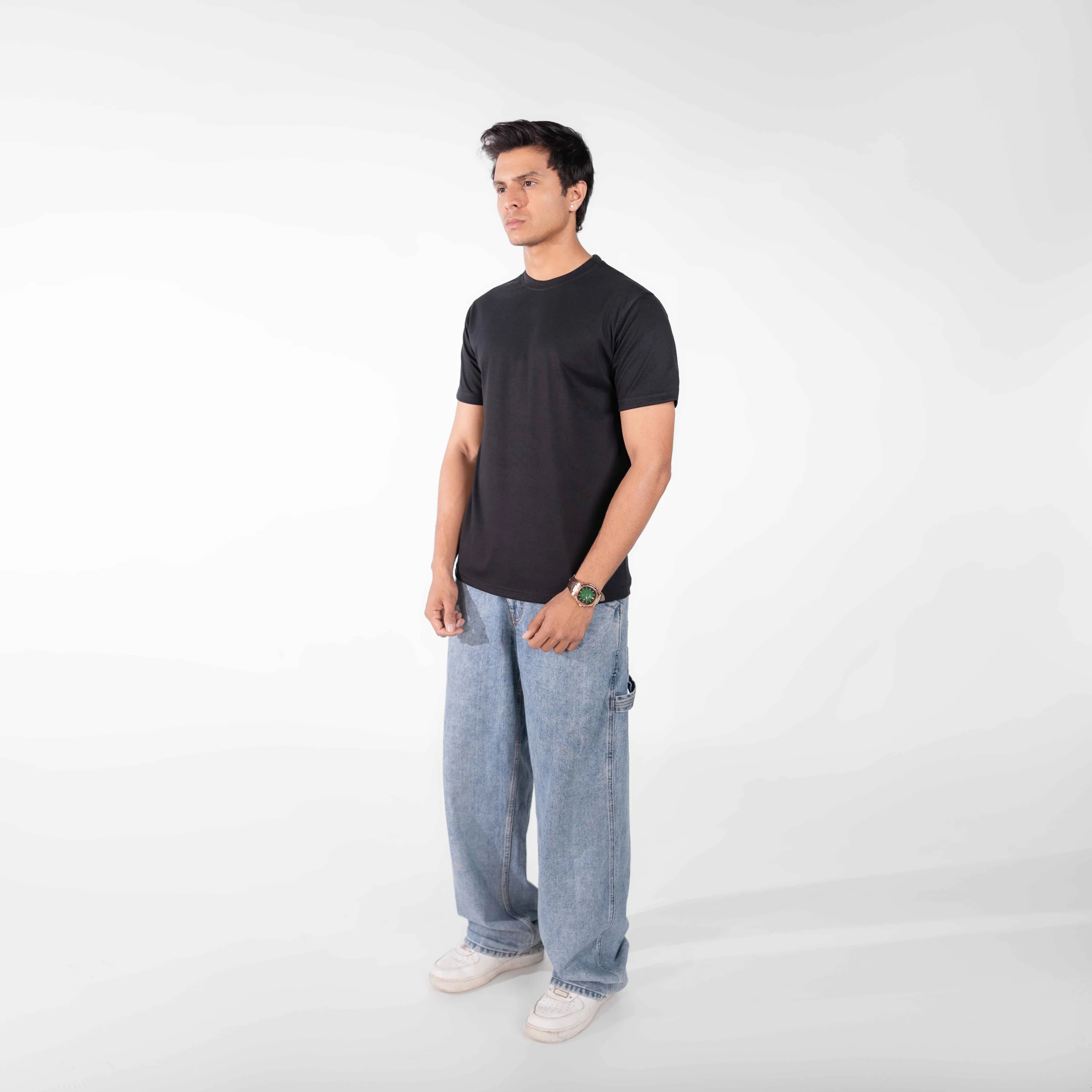 Jet Black Basic Tee - Image 3