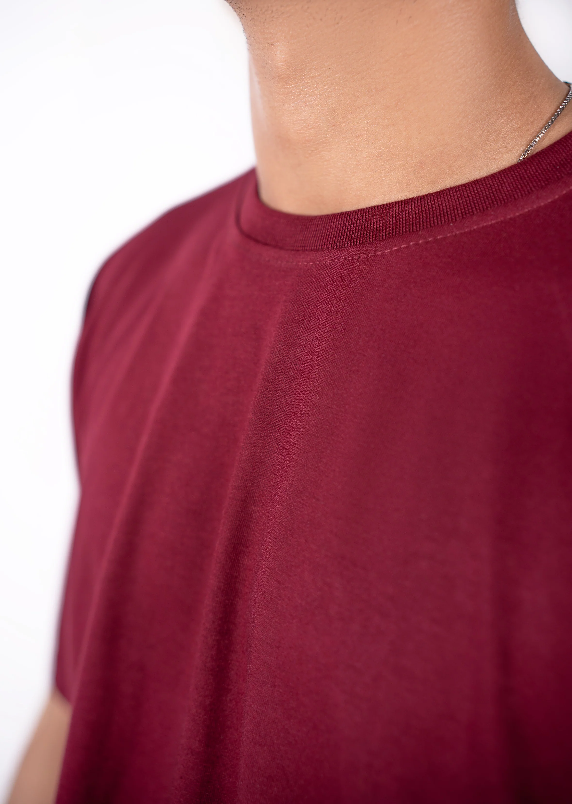 Maroon Basic Tee - Image 4