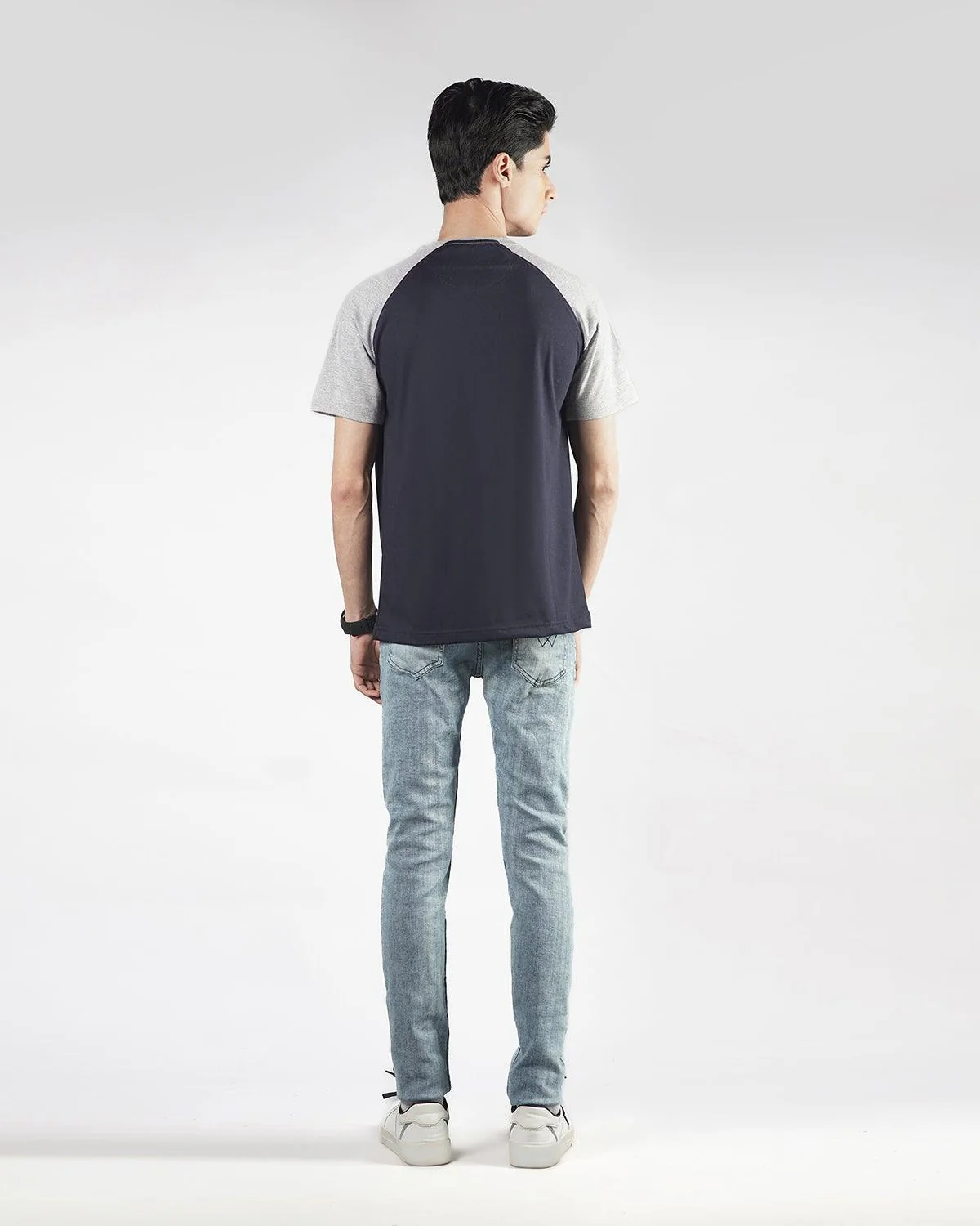 Navy Grey Raglan - Image 3