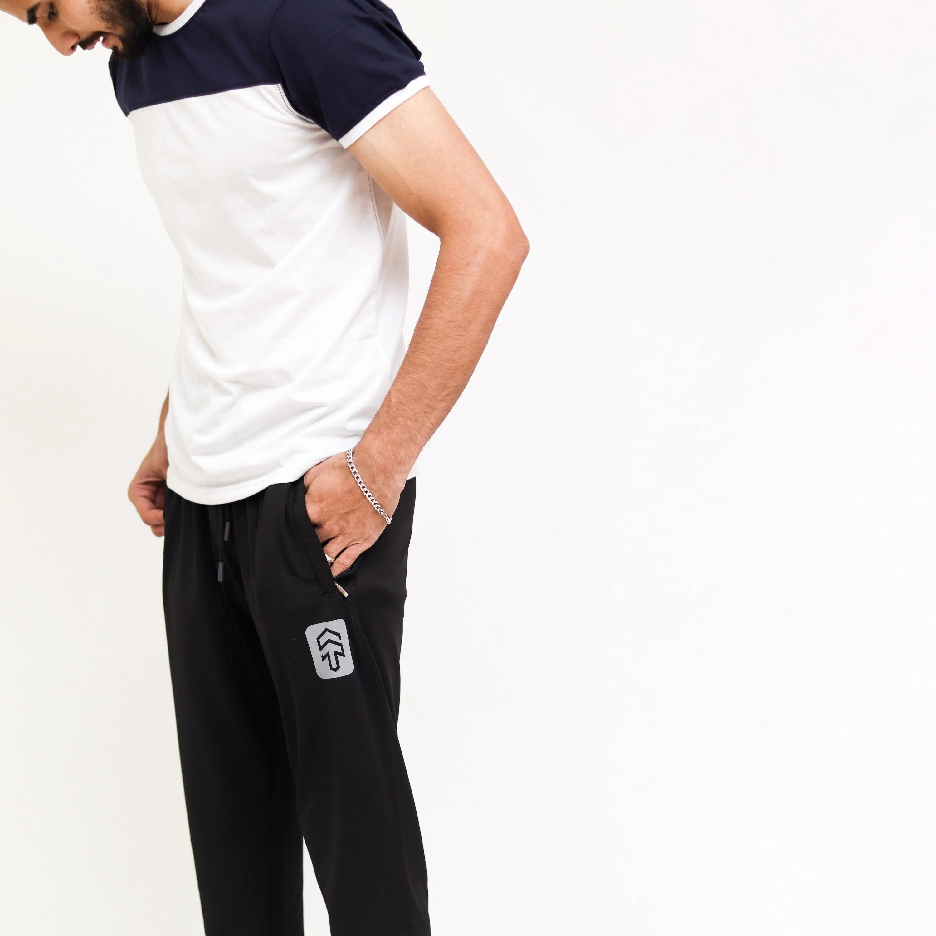 Navy White Cut & Sew Tee - Image 6