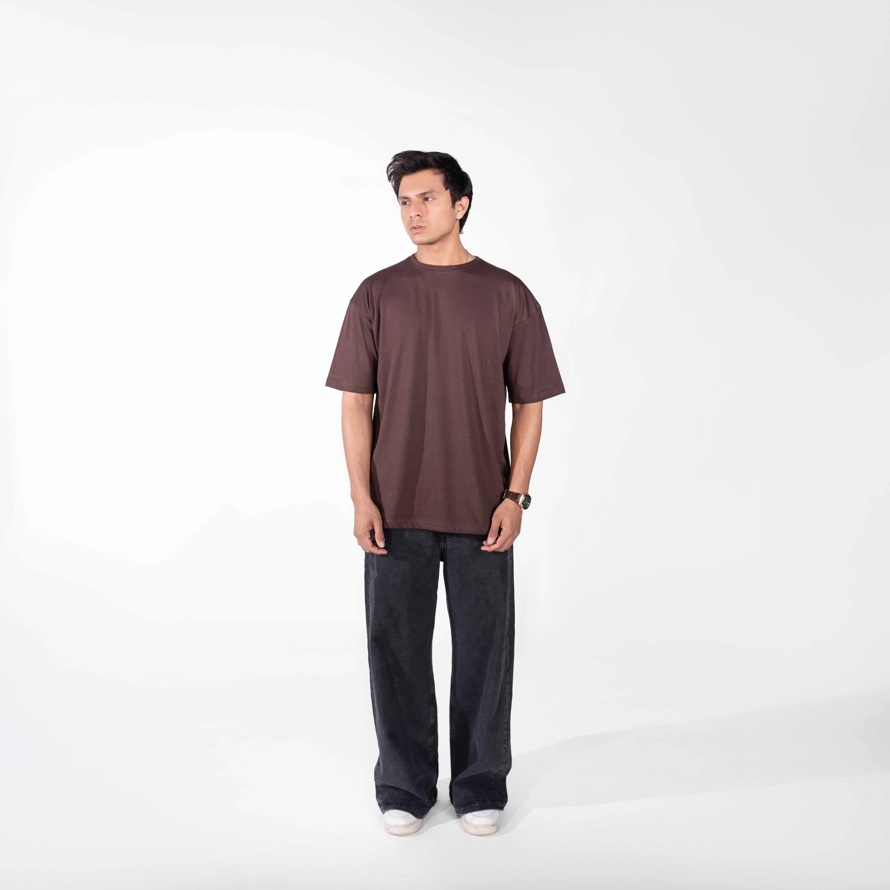 Oversize Dark Brown Tee - Image 3