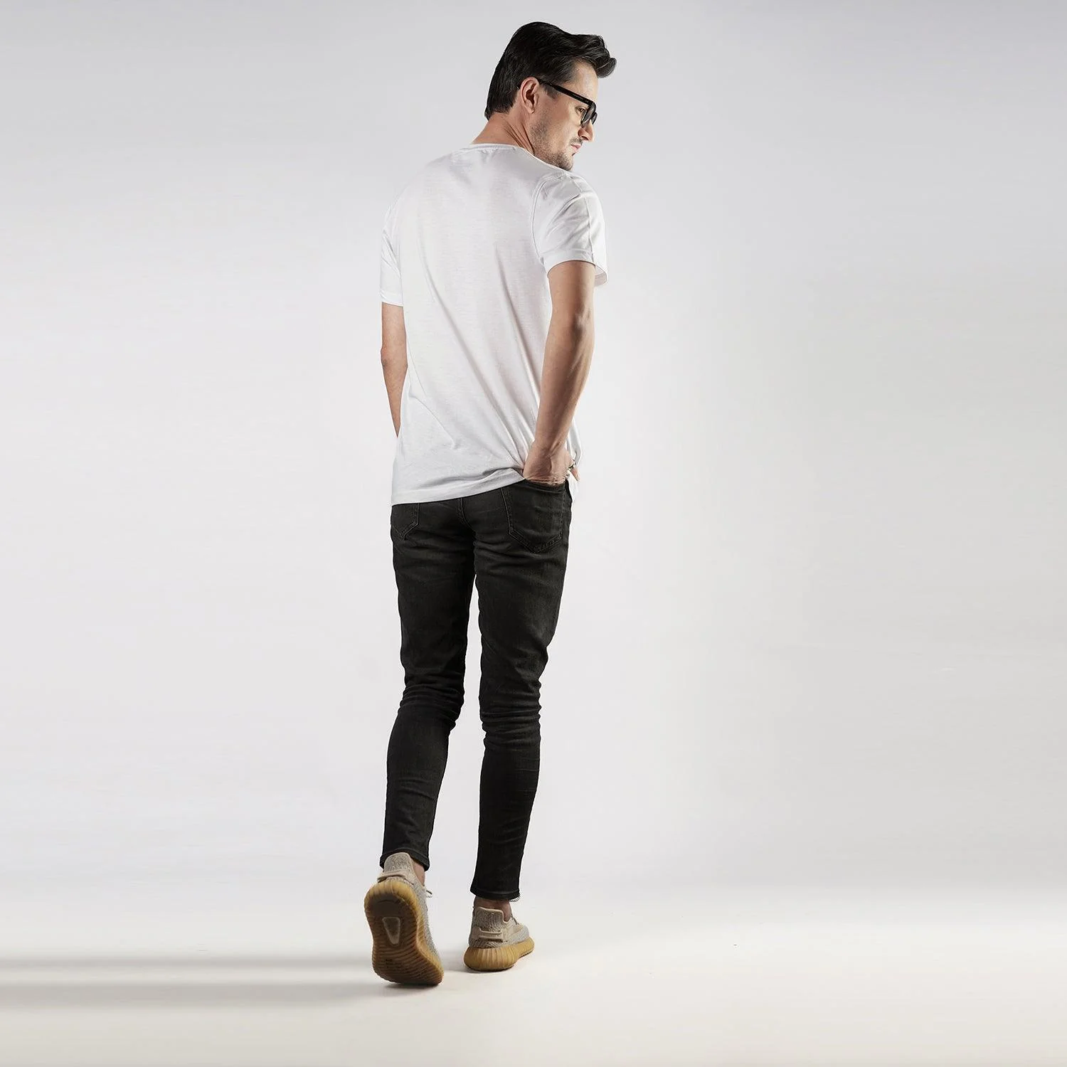 Grey White Colorblock Tee - Image 3