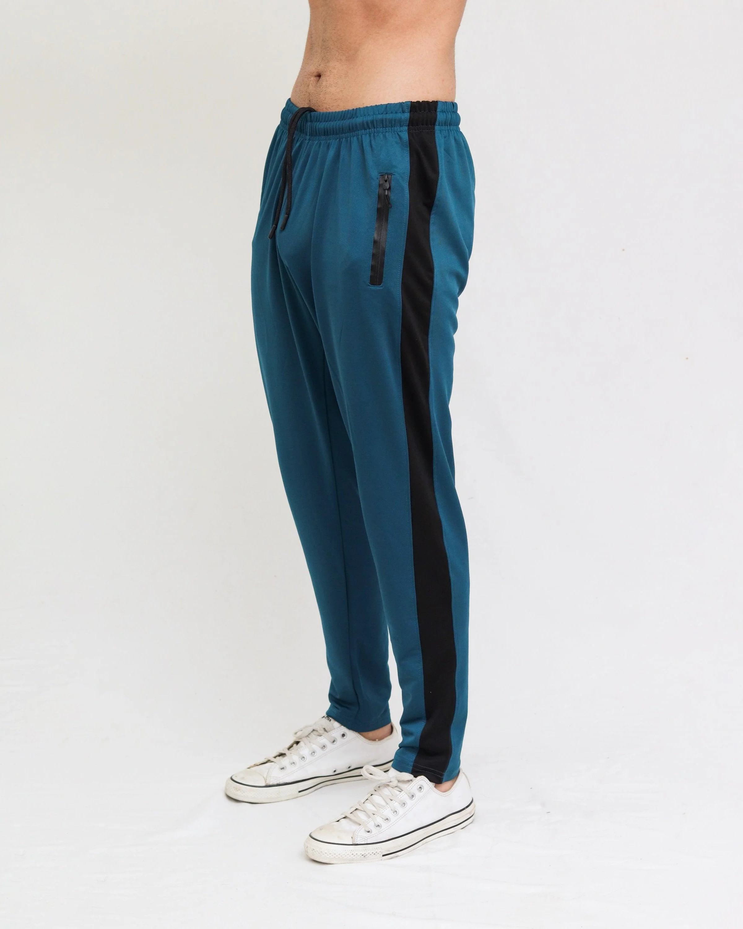 Teal Lycra Quick Dry With Black Side Panel - Image 4