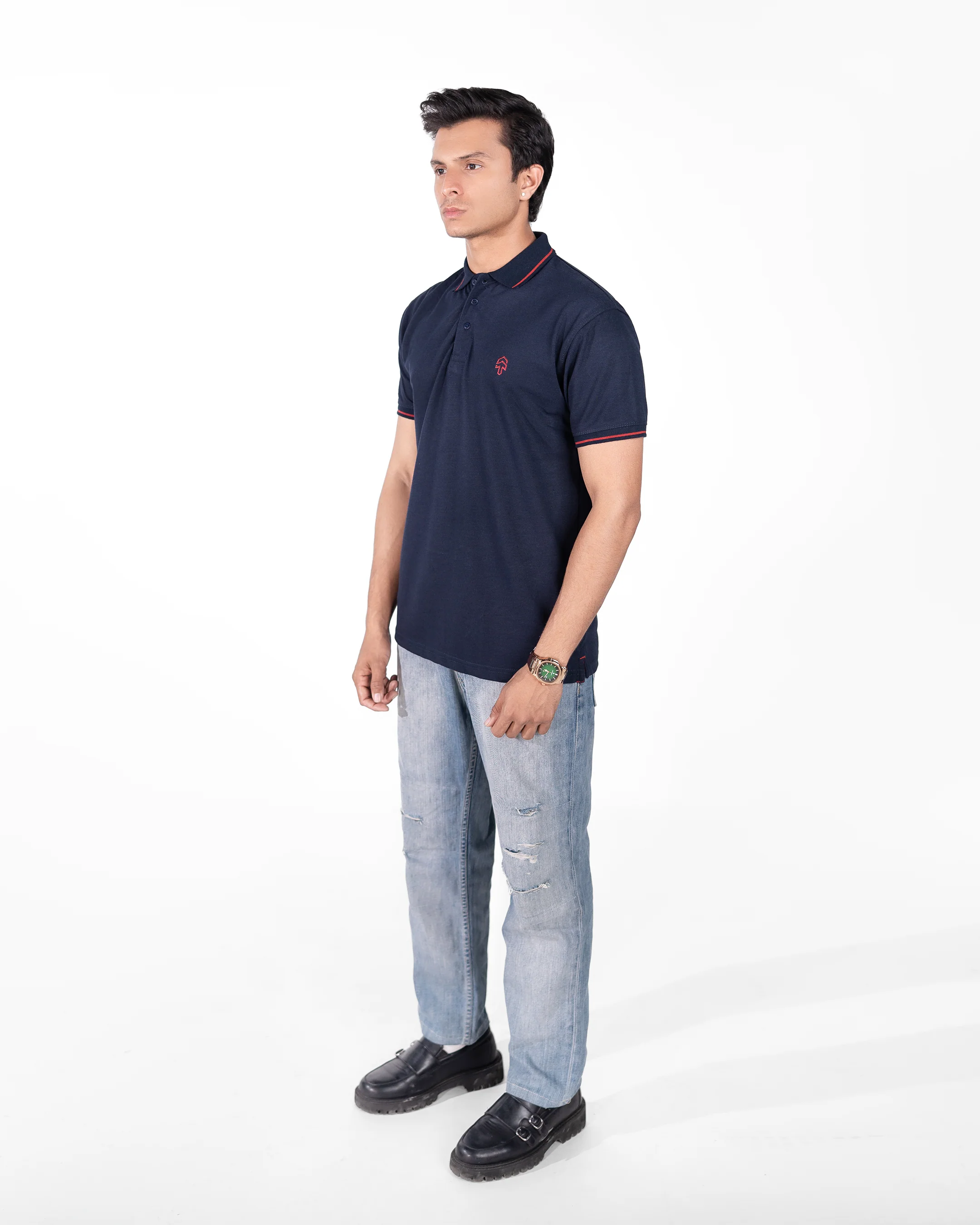 Polo Shirt - Navy Blue - Image 3
