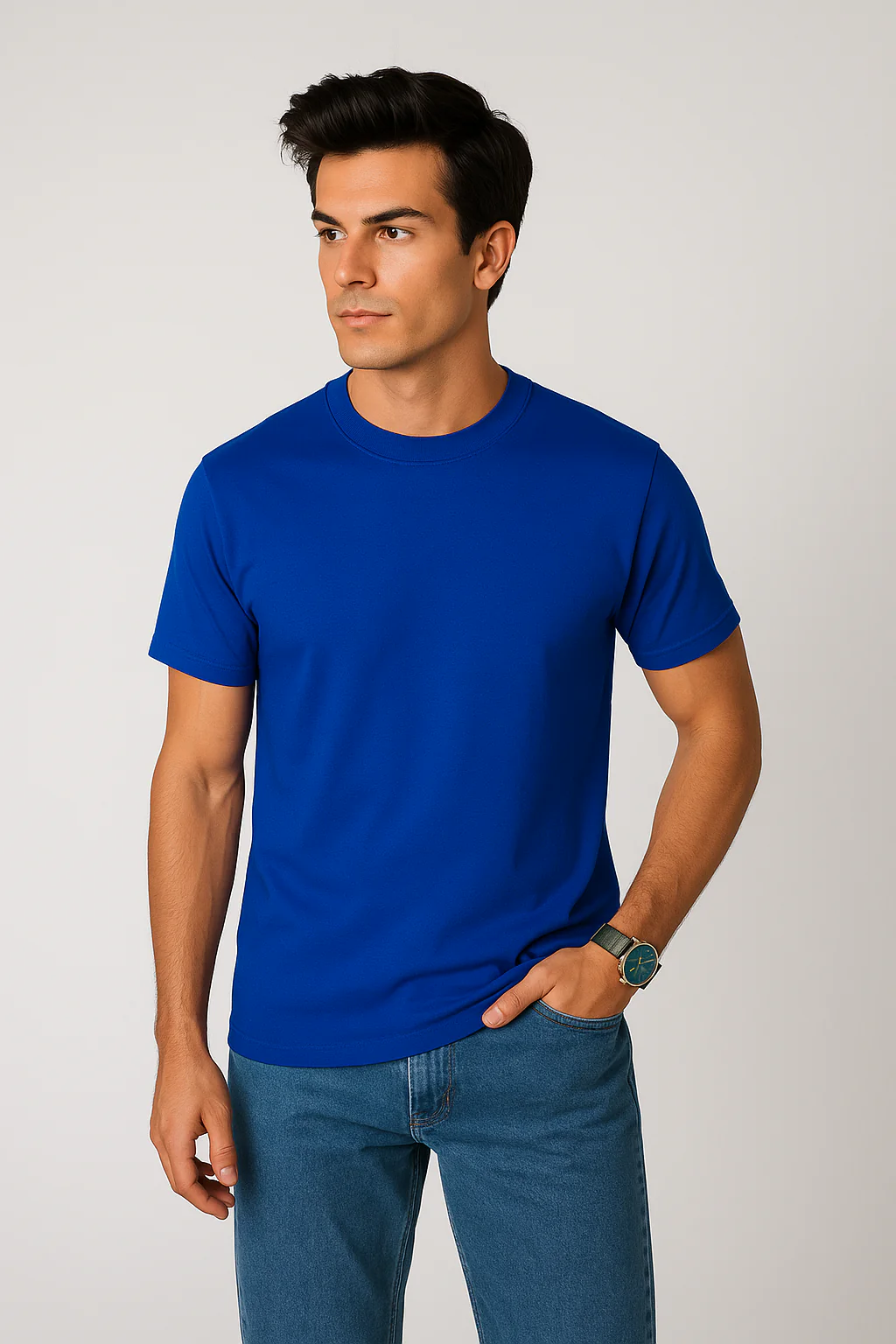 Royal Blue Basic Tee - Image 2