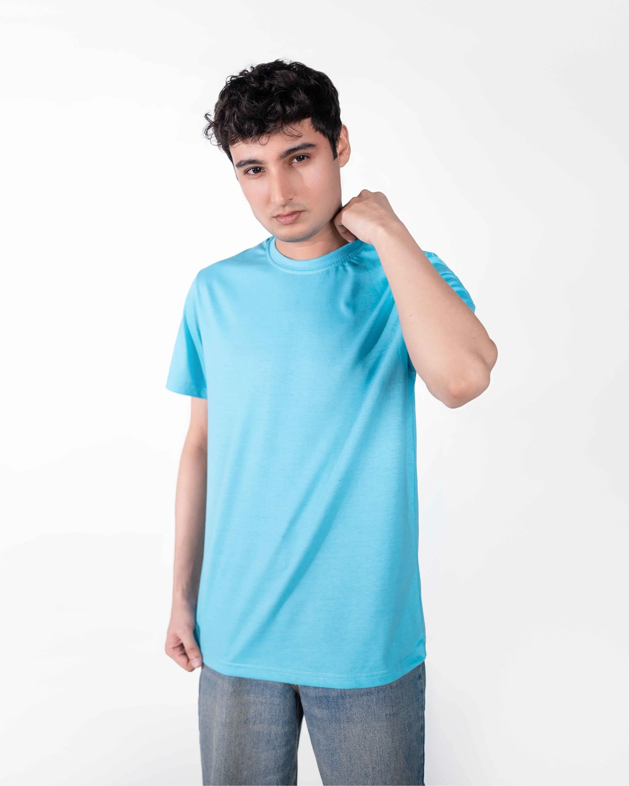 Sky Blue Basic Tee - Image 4