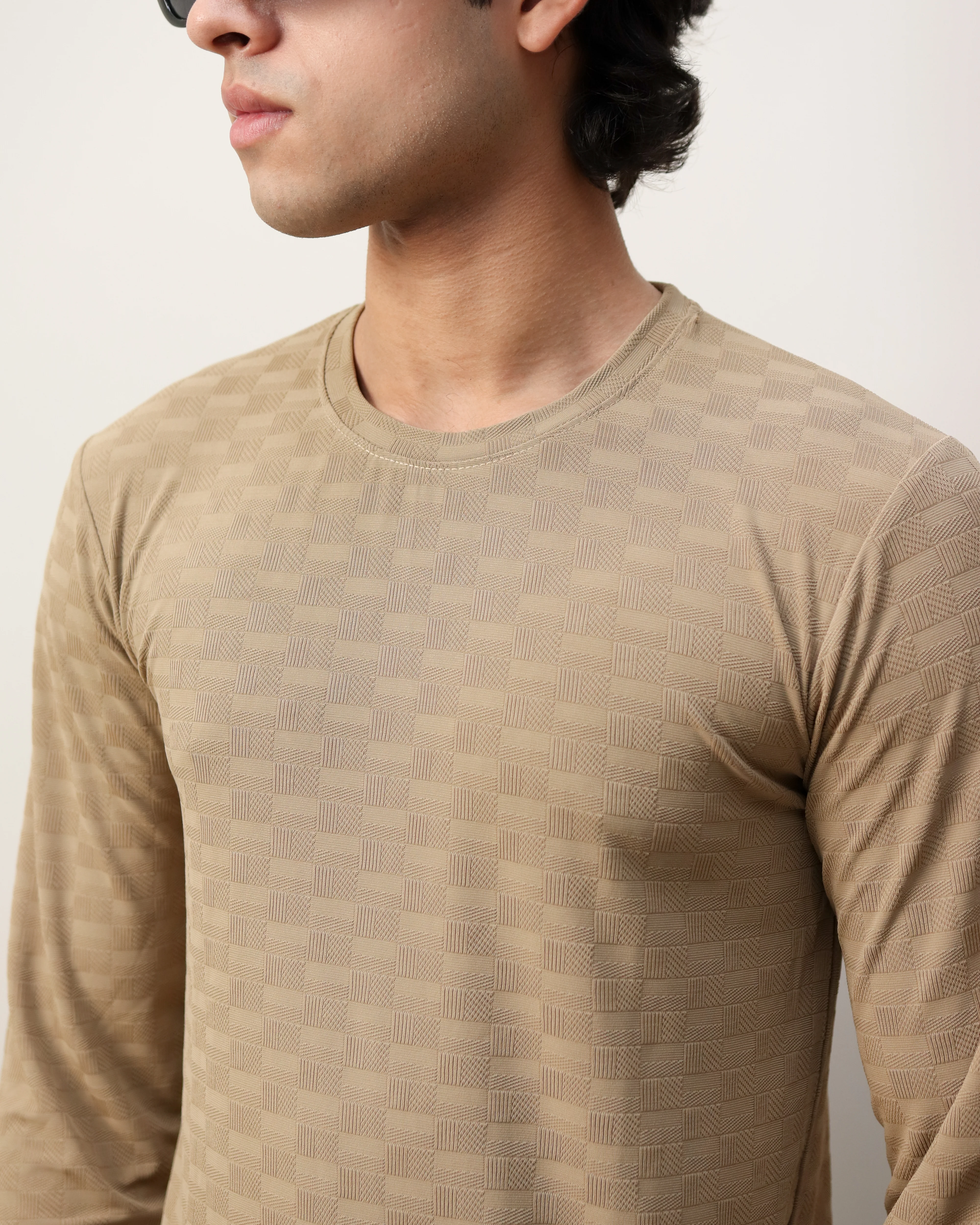 Textured Stretch F/S - Sand Beige