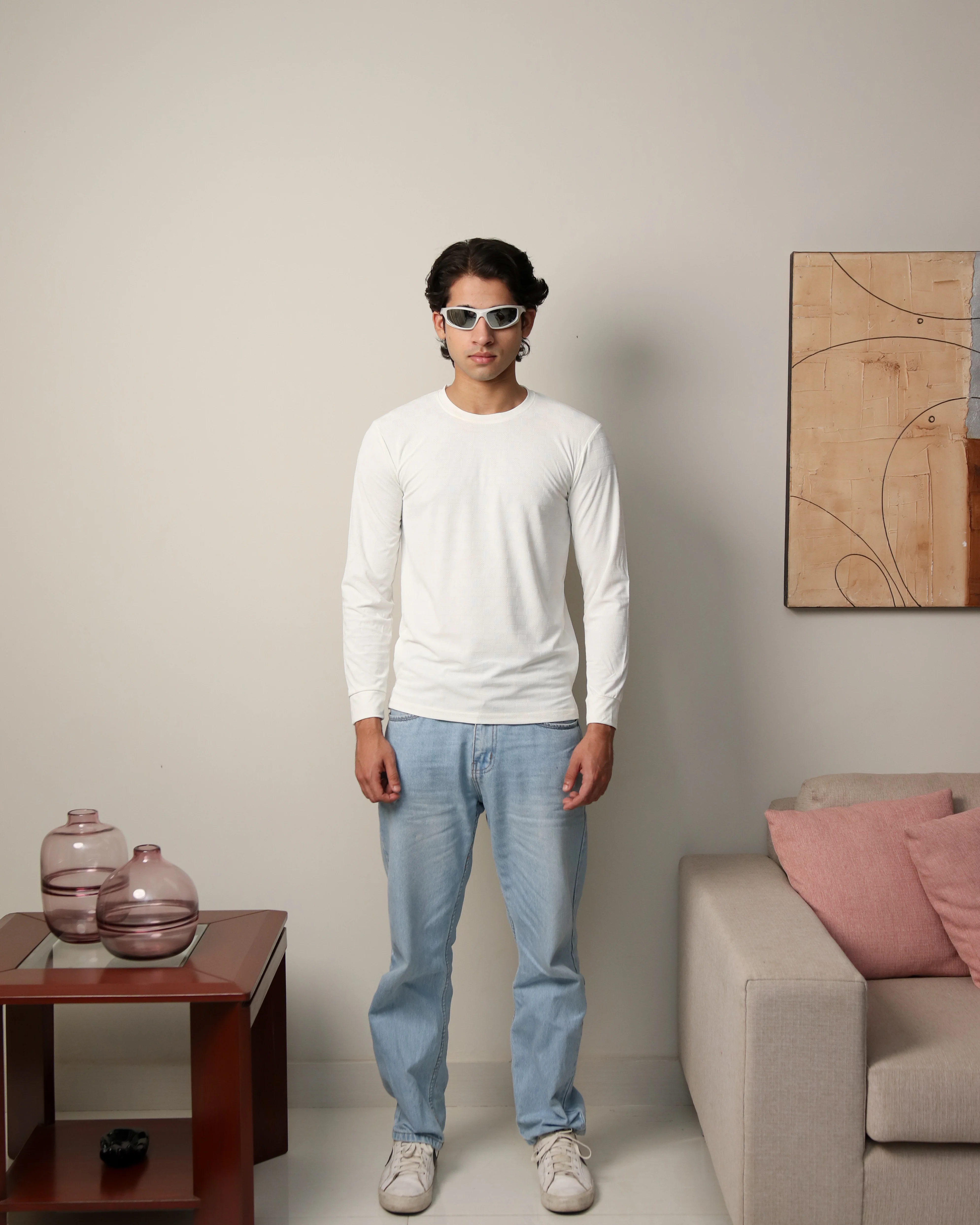 Textured Stretch F/S - White - Image 2