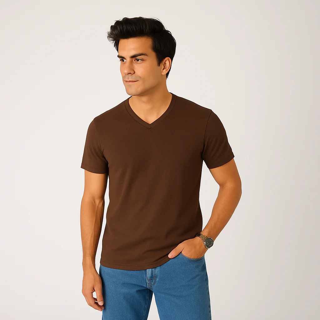 V-Neck Basic Tee - Image 4