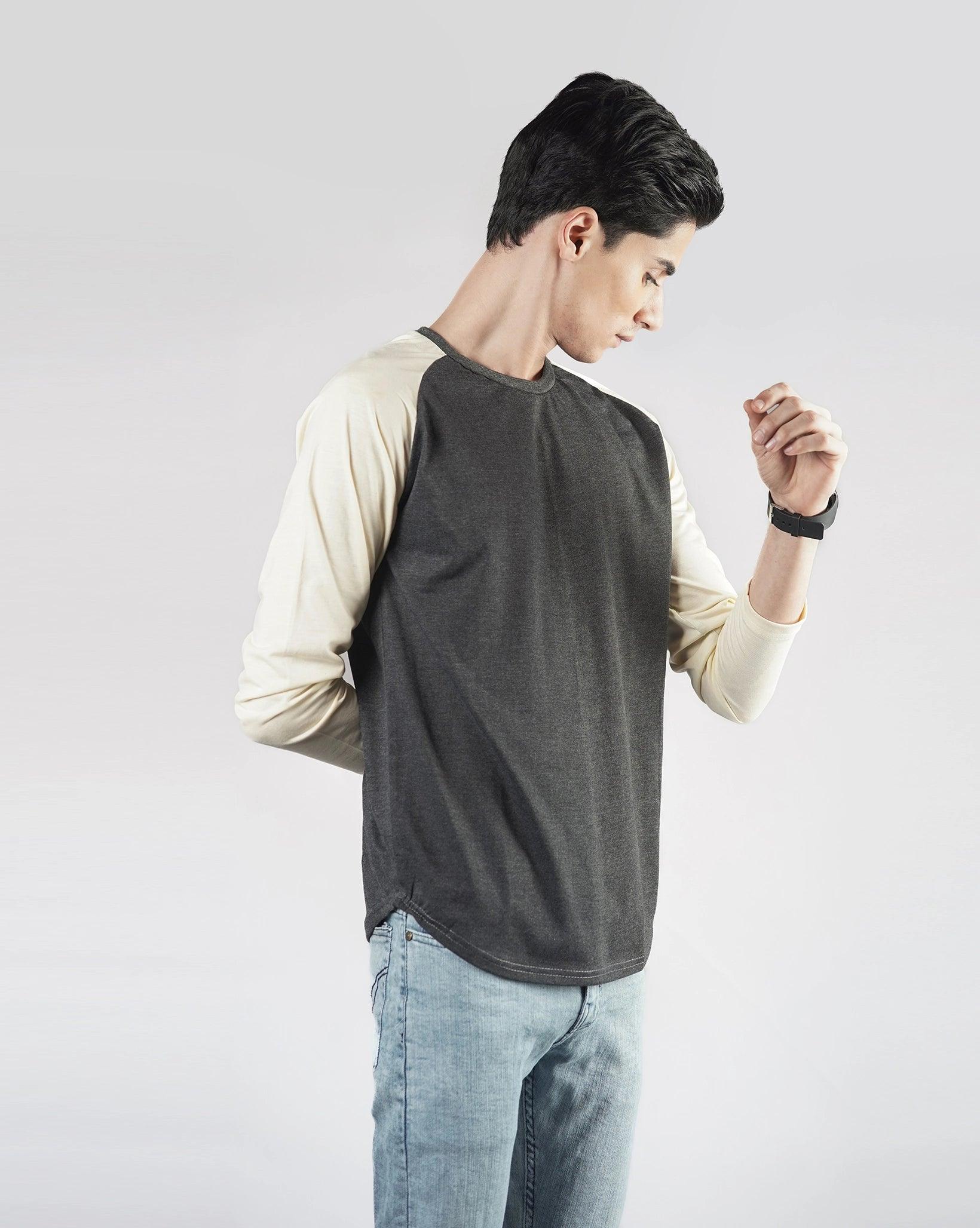 Pastel Yellow Charcoal Raglan - Image 3